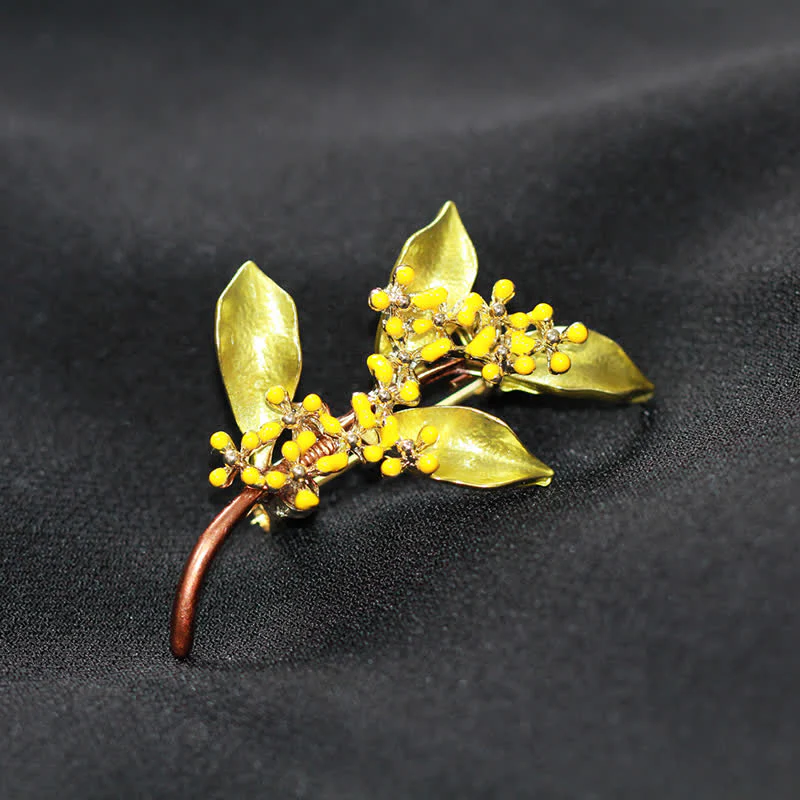 Women's Fragrans Leaves Branch Brooch - Image 4