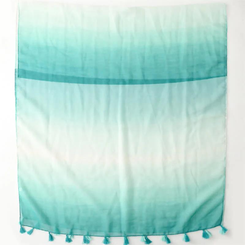 Women's Fresh Unique Gradient Color Thin Scarf - Image 12