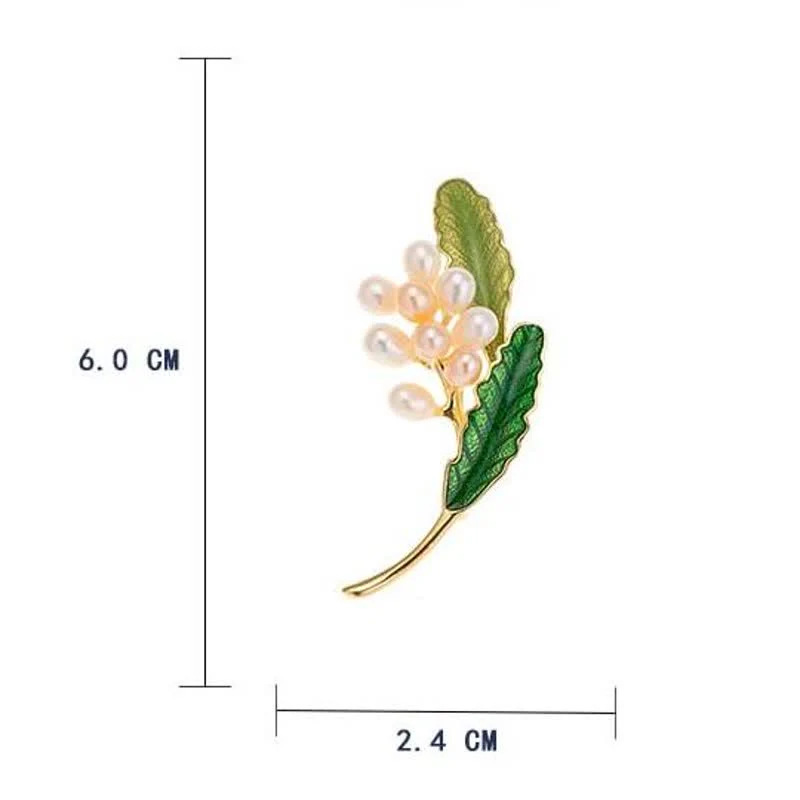 Women's Freshwater Pearl Jasmine Brooch - Image 5