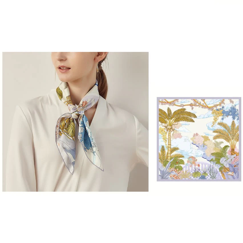 Women's Garden In The Air Spring Silk Thin Scarf - Image 2