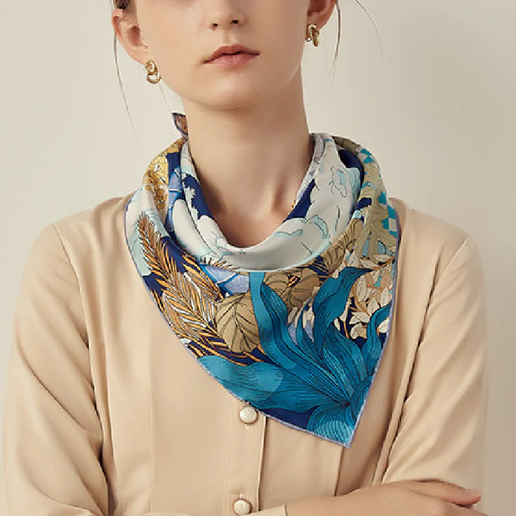 Women's Garden In The Air Spring Silk Thin Scarf - Image 3