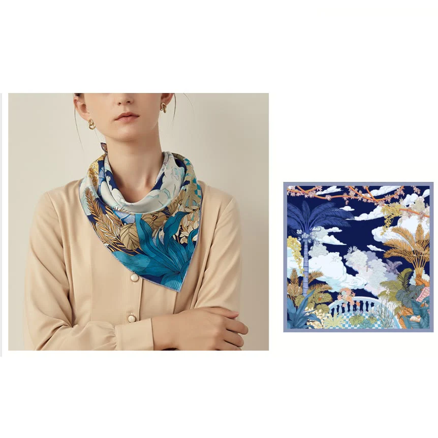 Women's Garden In The Air Spring Silk Thin Scarf - Image 4