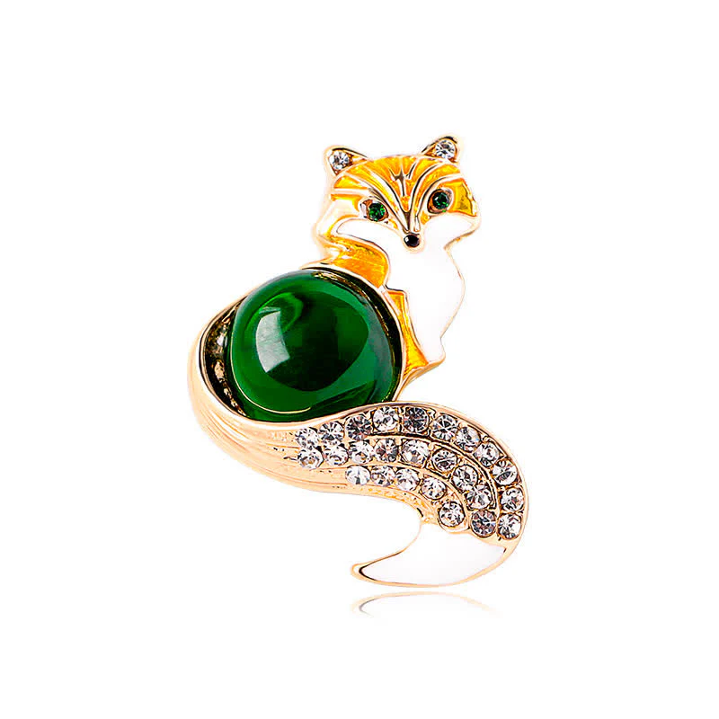 Women's Glaze Enamel Fox Brooch - Image 3