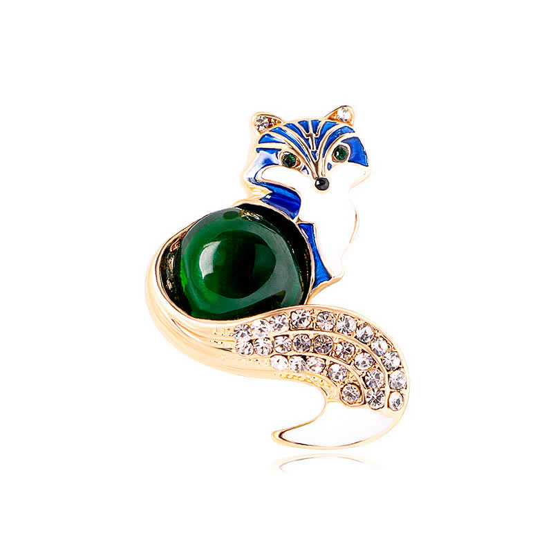 Women's Glaze Enamel Fox Brooch - Image 4