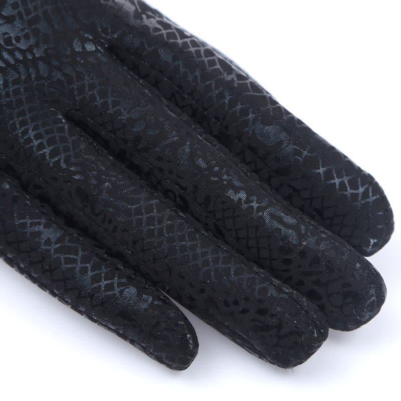 Women's Glossy Python Pattern Soft Velvet Gloves - Image 7