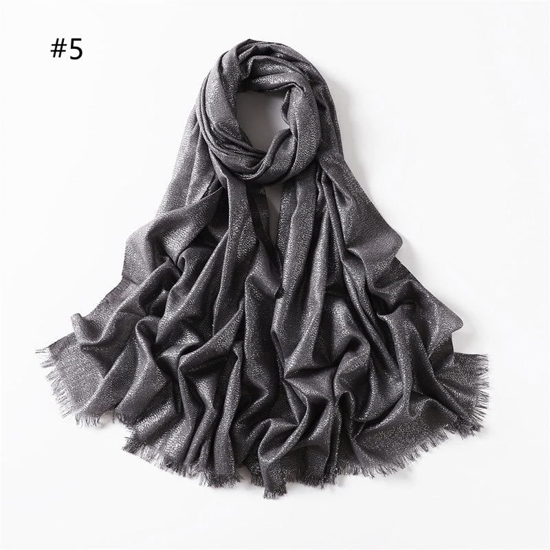 Women's Golden Glitter Lightweight Shawl Thin Scarf - Image 13