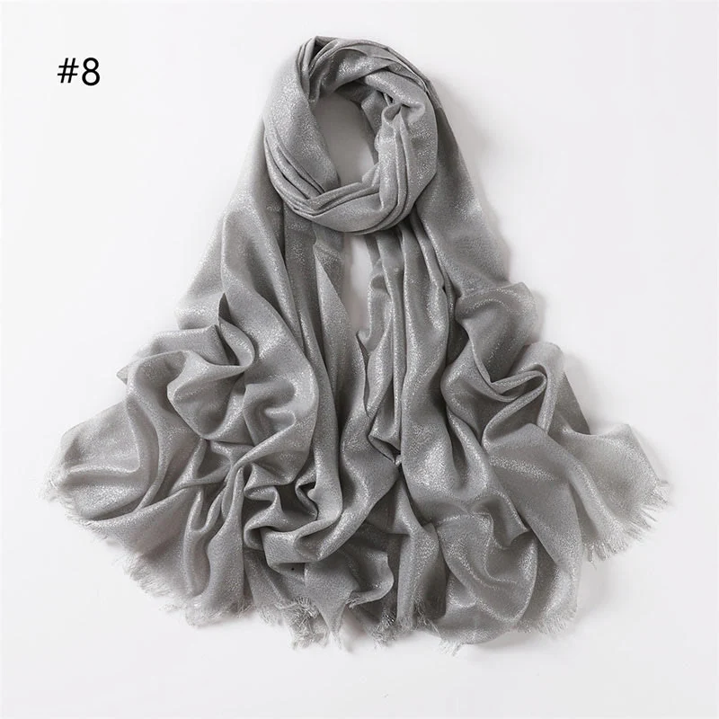 Women's Golden Glitter Lightweight Shawl Thin Scarf - Image 16