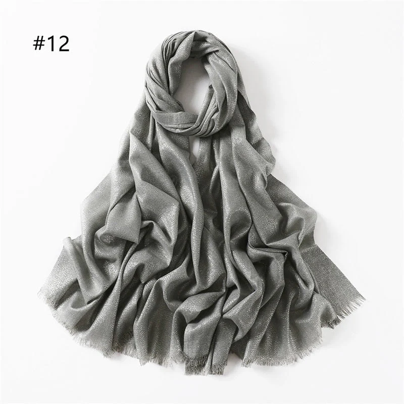 Women's Golden Glitter Lightweight Shawl Thin Scarf - Image 20