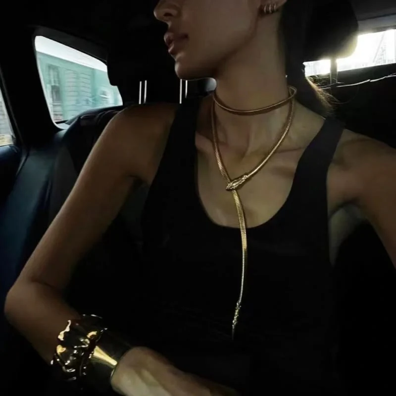 Women's Golden Silver Snake Chain Belt Metal Waist Chain - Image 3