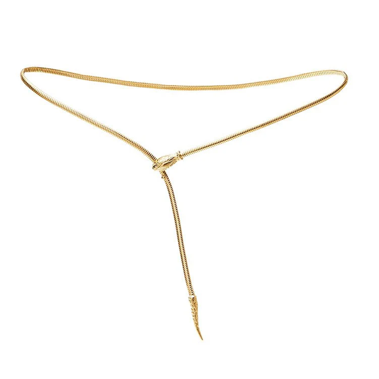 Women's Golden Silver Snake Chain Belt Metal Waist Chain - Image 7