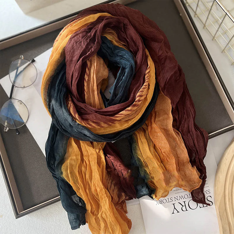 Women's Gradient Solid Color Thin Scarf - Image 10