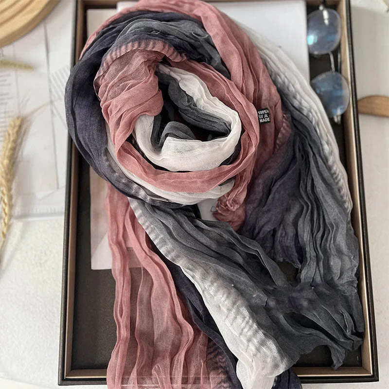 Women's Gradient Solid Color Thin Scarf - Image 12