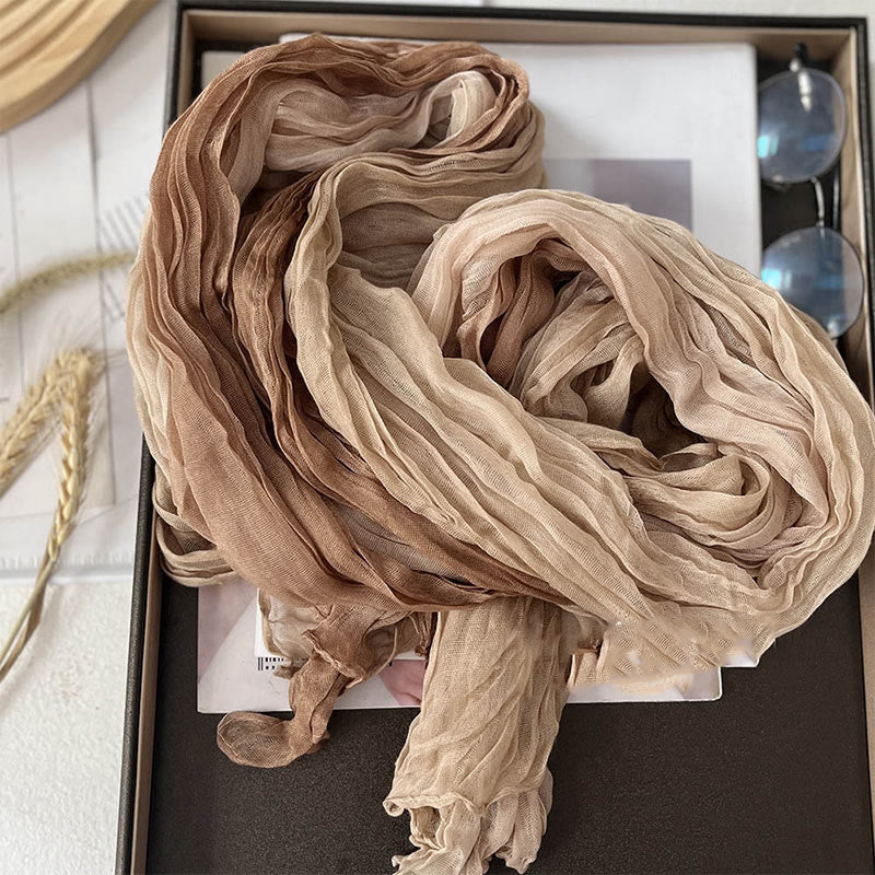 Women's Gradient Solid Color Thin Scarf - Image 13