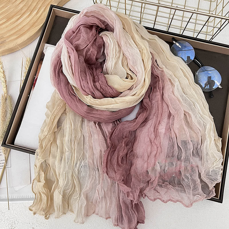 Women's Gradient Solid Color Thin Scarf - Image 14