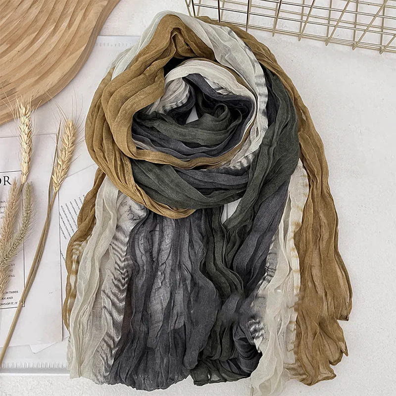 Women's Gradient Solid Color Thin Scarf - Image 15
