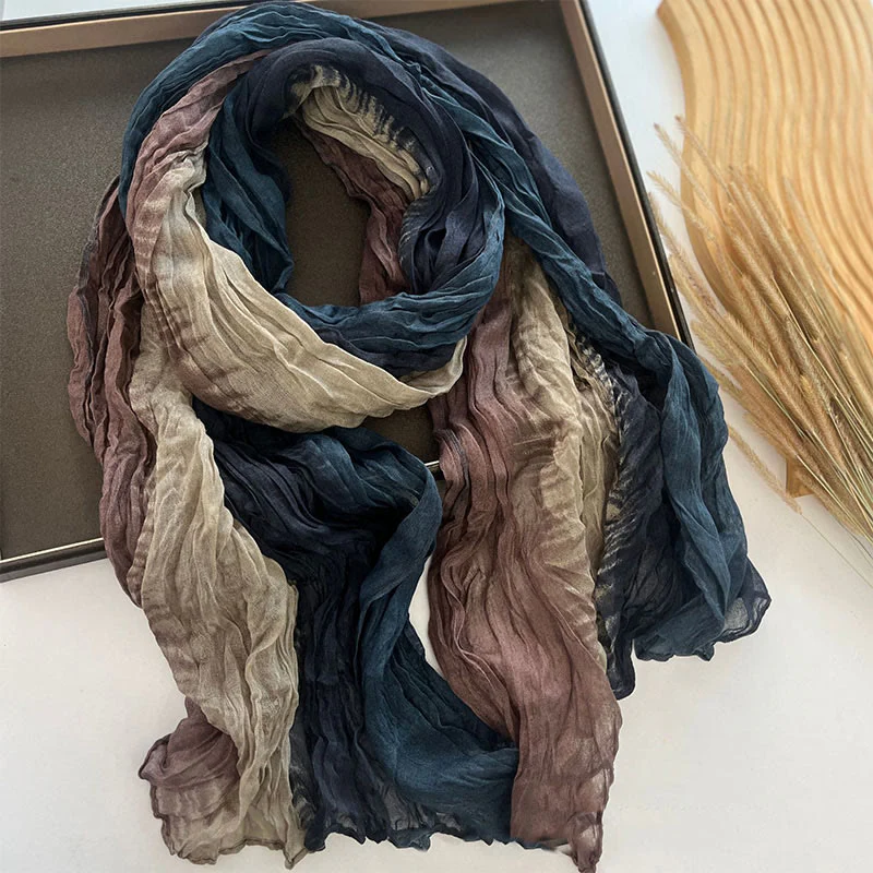 Women's Gradient Solid Color Thin Scarf - Image 16