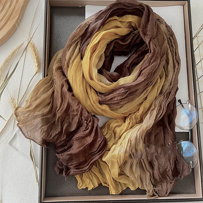 Women's Gradient Solid Color Thin Scarf - Image 7