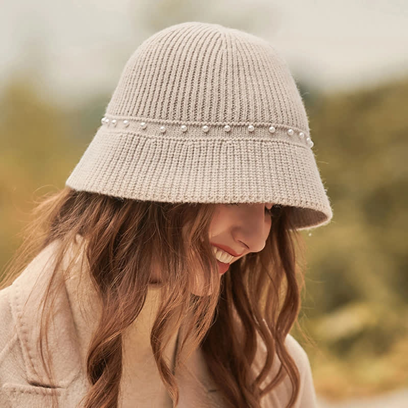 Women's Holiday Vacation Pearl Bucket Hat - Image 4