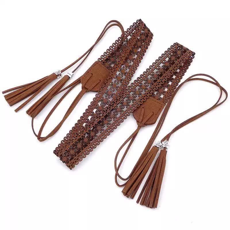 Women's Hollow Flower Bohemia Style Waist Rope Belt - Image 9