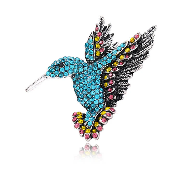 Women's Hummingbird Rhinestone Brooch - Image 11