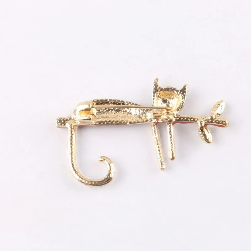Women's Lazy Kitten Polka Dot Cat Brooch - Image 5