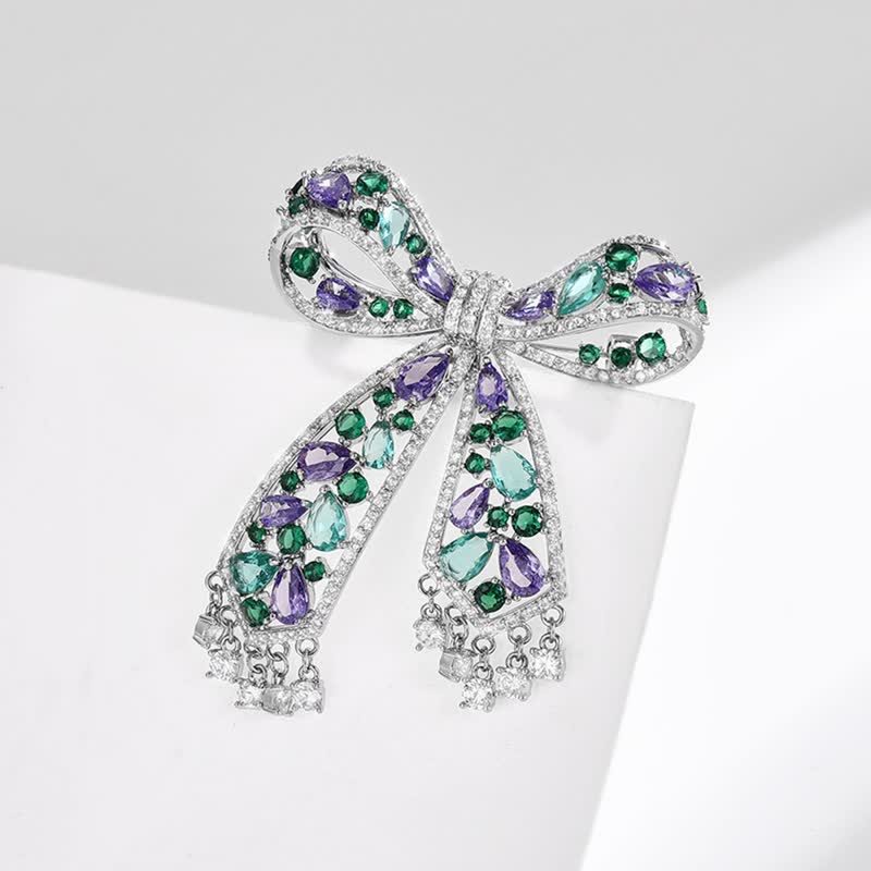 Women's Light Luxury Tassel Bow Knot Brooch - Image 5