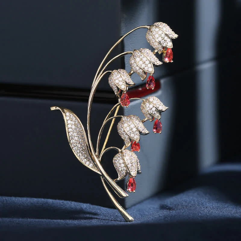 Women's Lily Of The Valley Brooch - Image 5