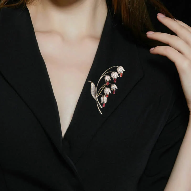 Women's Lily Of The Valley Brooch - Image 9