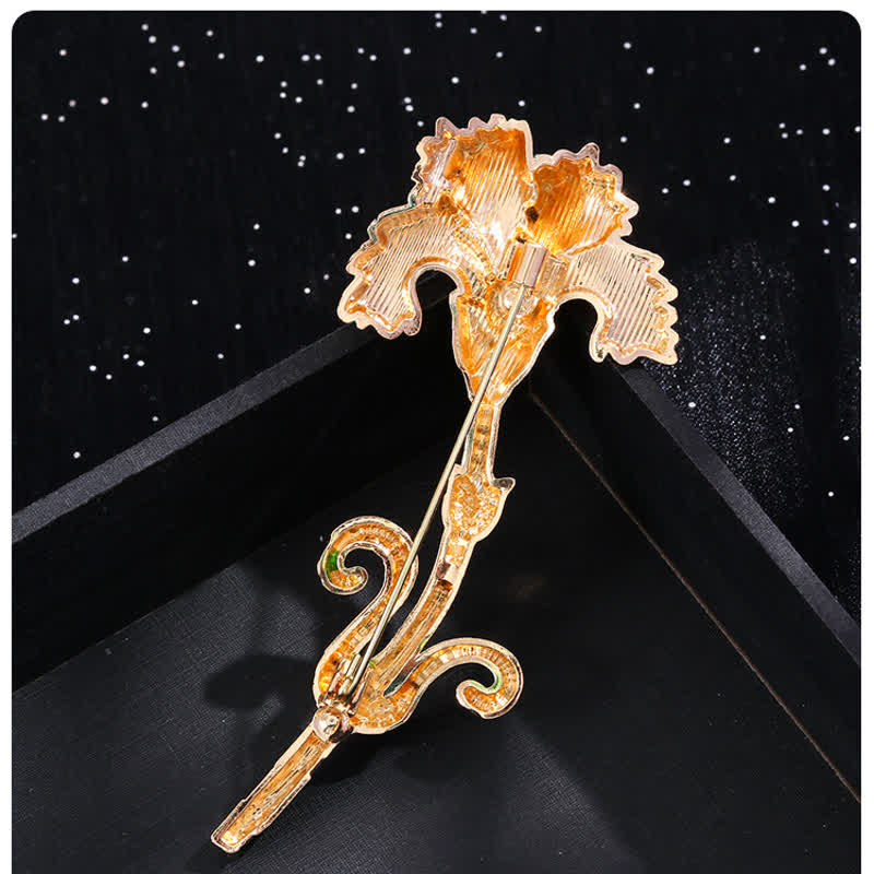 Women's Lovely Enameled Carnation Brooch - Image 6