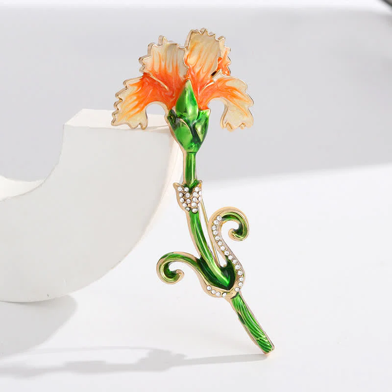 Women's Lovely Enameled Carnation Brooch - Image 7