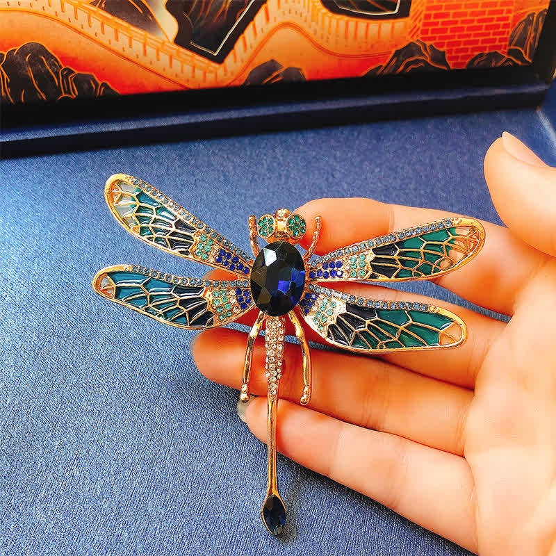 Women's Luxurious Palace Dragonfly Rhinestone Brooch - Image 10