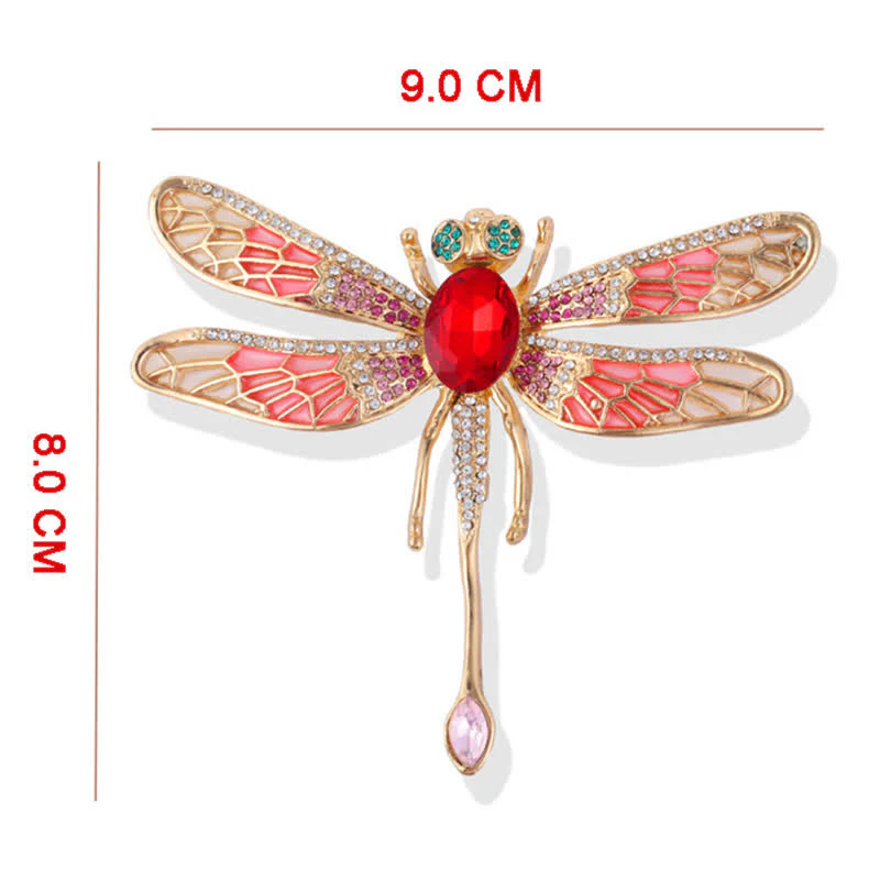 Women's Luxurious Palace Dragonfly Rhinestone Brooch - Image 8