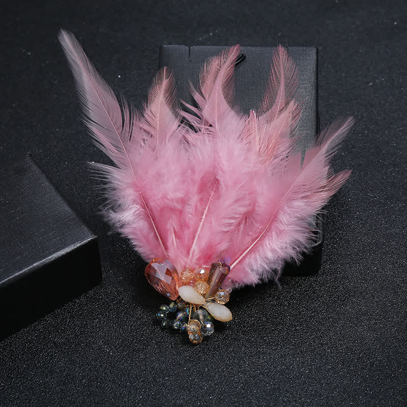 Women's Luxury Crystal Branch Snowflake Feather Brooch - Image 8