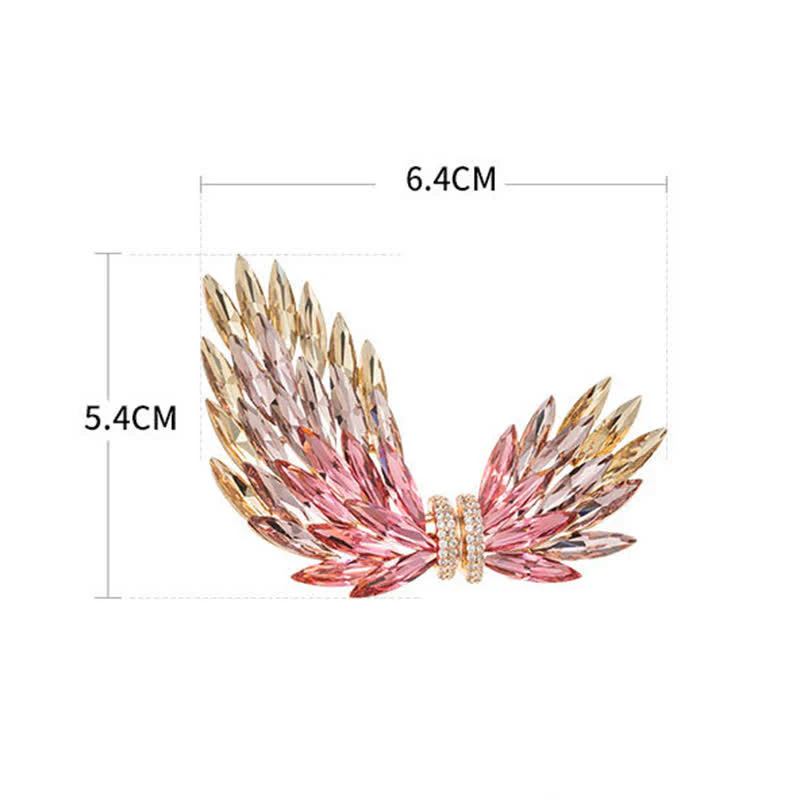 Women's Luxury Elegant Shiny Zircon Wings Brooch - Image 7