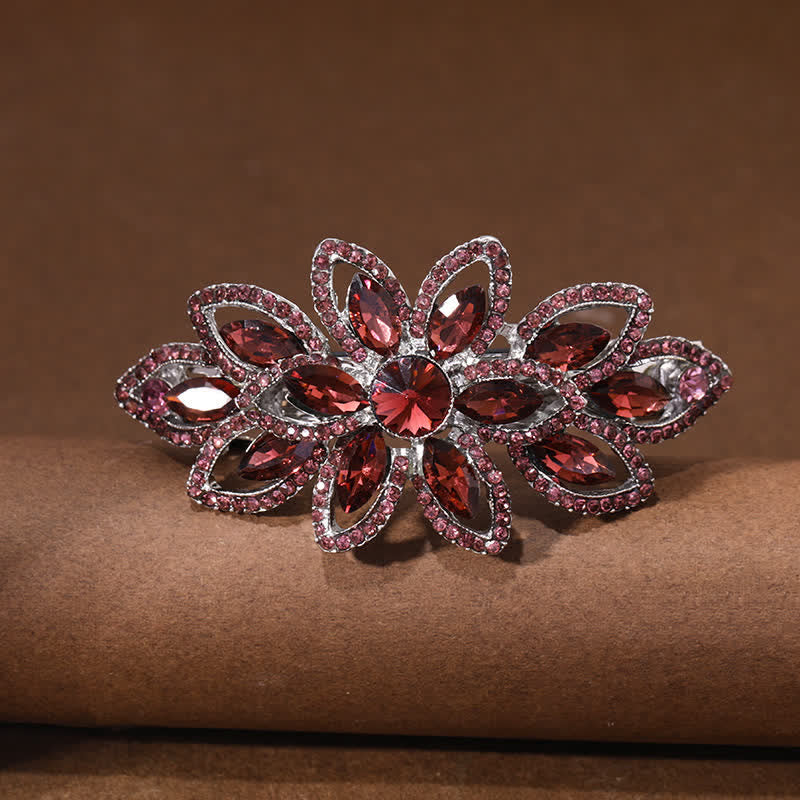 Women's Luxury Rhinestone Flower Hair Clip - Image 6
