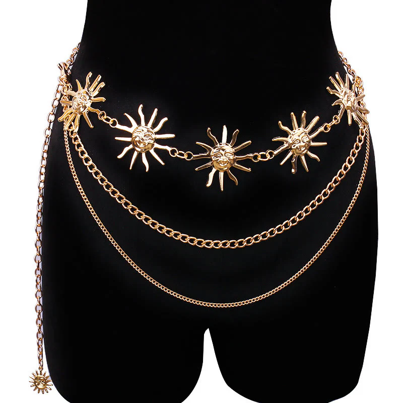 Women's Moon And Star Chain Belt Metal Waist Chain - Image 10