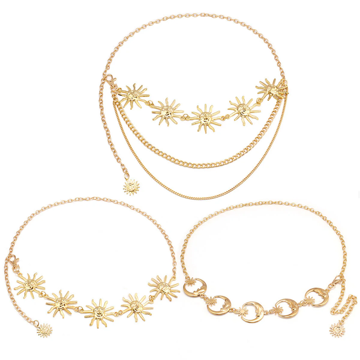 Women's Moon And Star Chain Belt Metal Waist Chain - Image 14