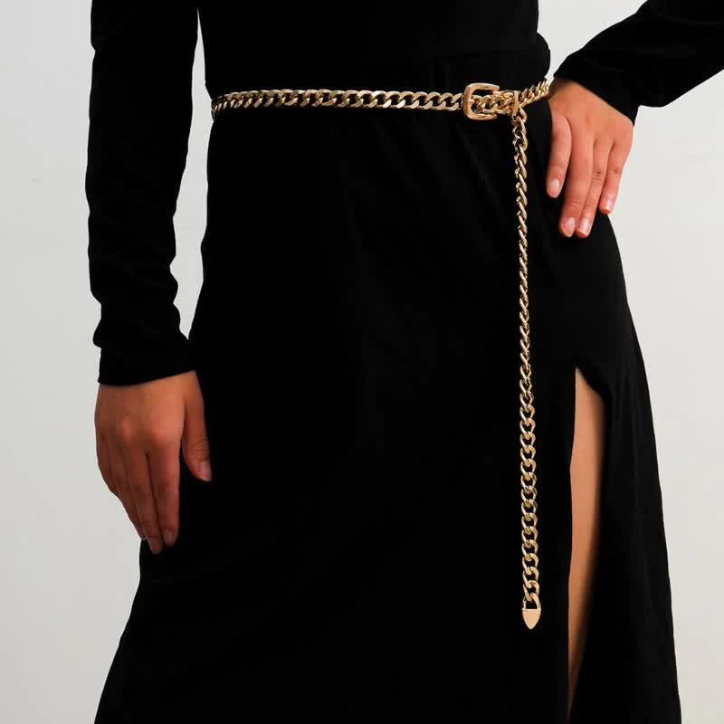 Women's Multi-Layer Body Link Waist Chain Metal Belt