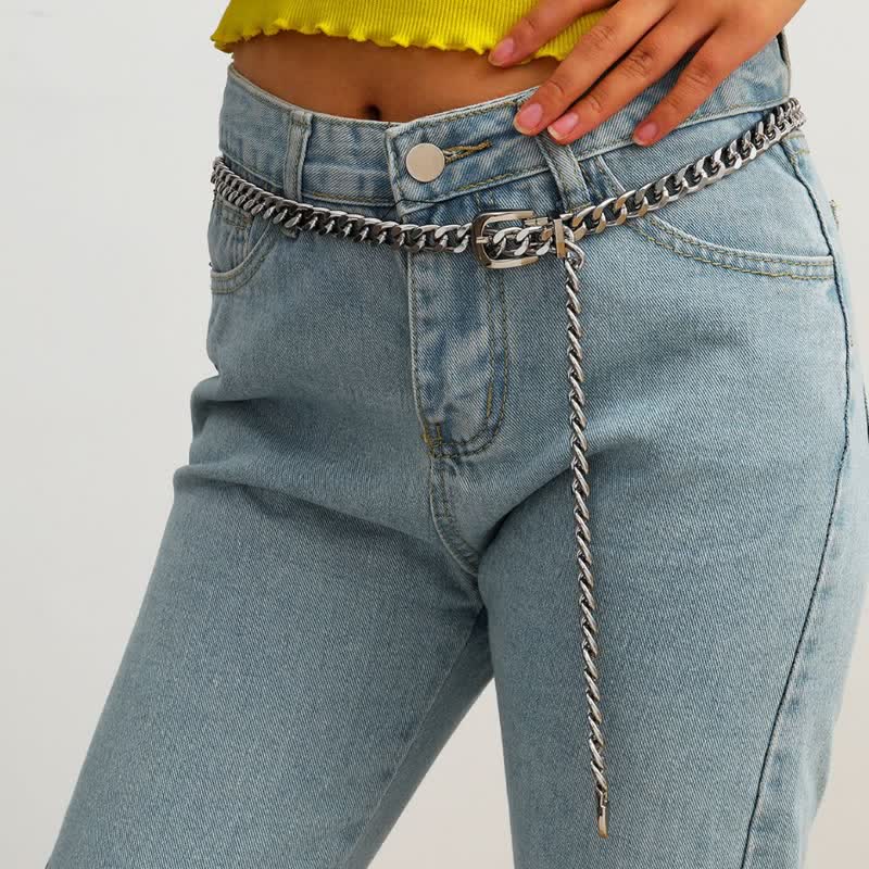 Women's Multi-Layer Body Link Waist Chain Metal Belt - Image 5