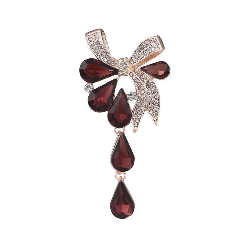 Women's Novelty Teardrop Bowknot Brooch - Image 3