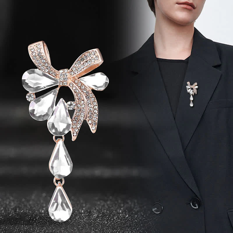 Women's Novelty Teardrop Bowknot Brooch - Image 5