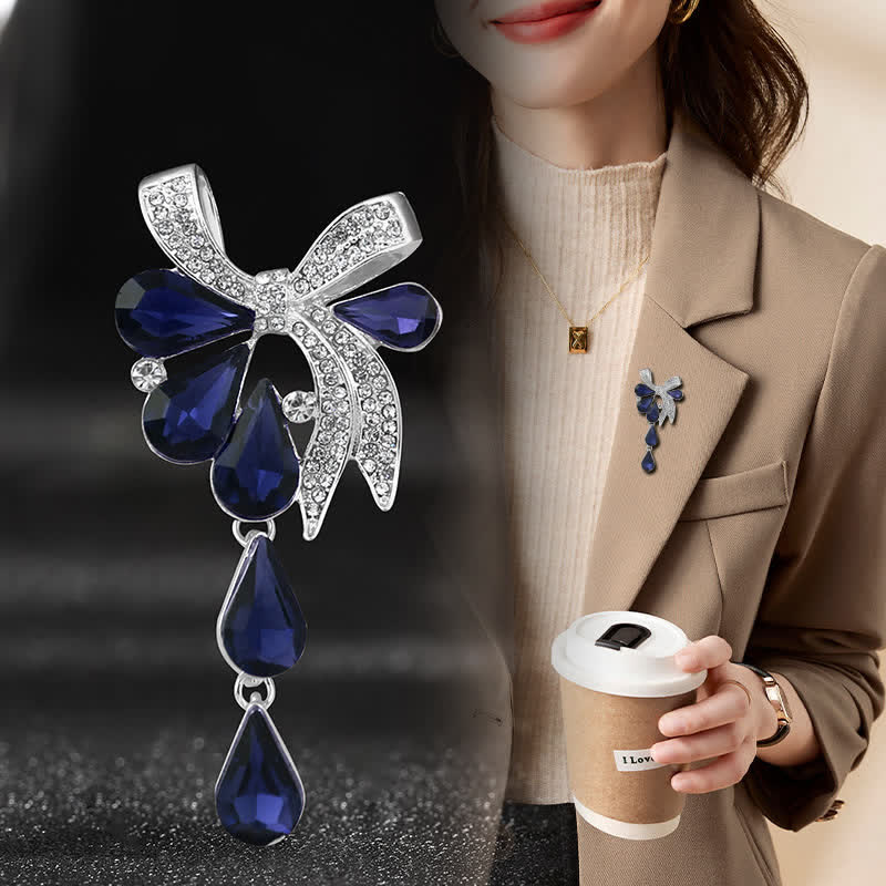 Women's Novelty Teardrop Bowknot Brooch - Image 8