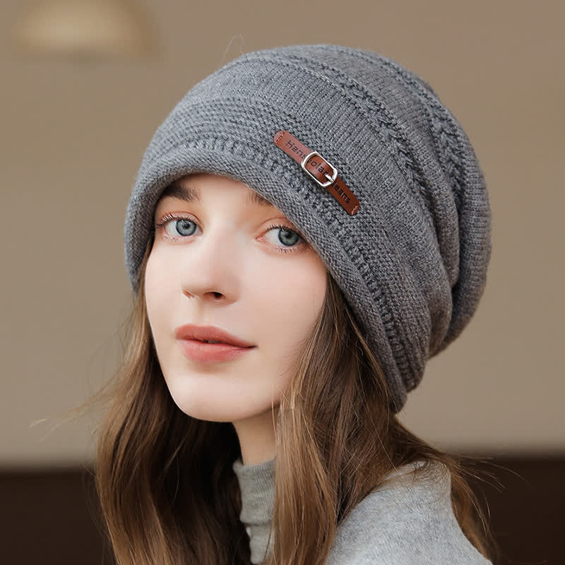 Women's Packable Winter Cap Pile Knitted Hat - Image 4
