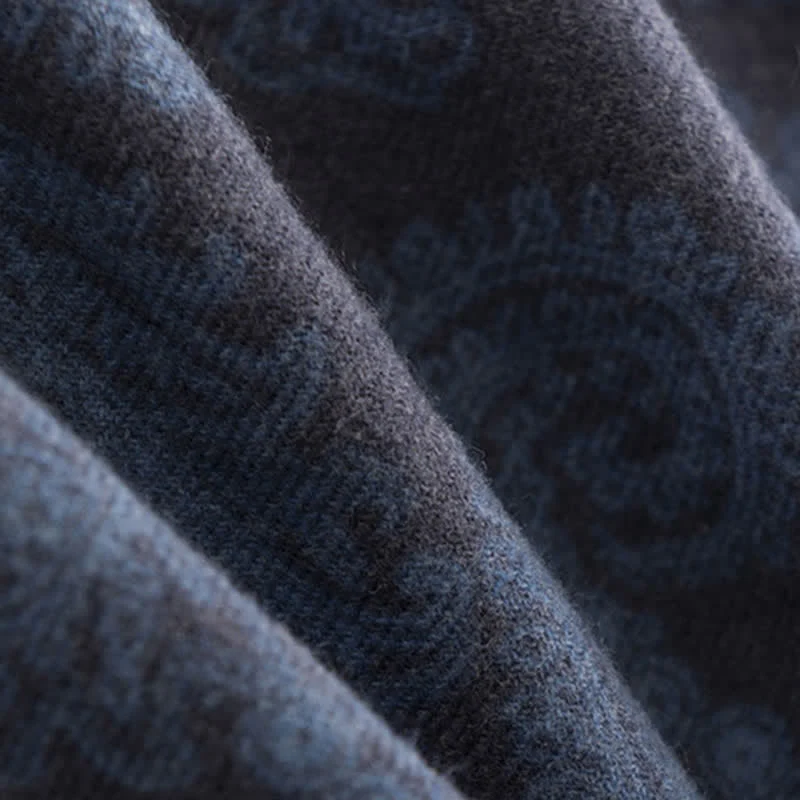 Women's Paisley Fall Winter Short Tasseled Scarf - Image 4