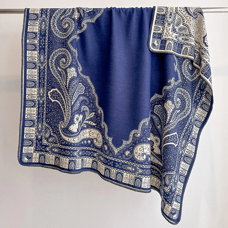 Women's Paisley Pattern Fringed Shawl Scarf - Image 9
