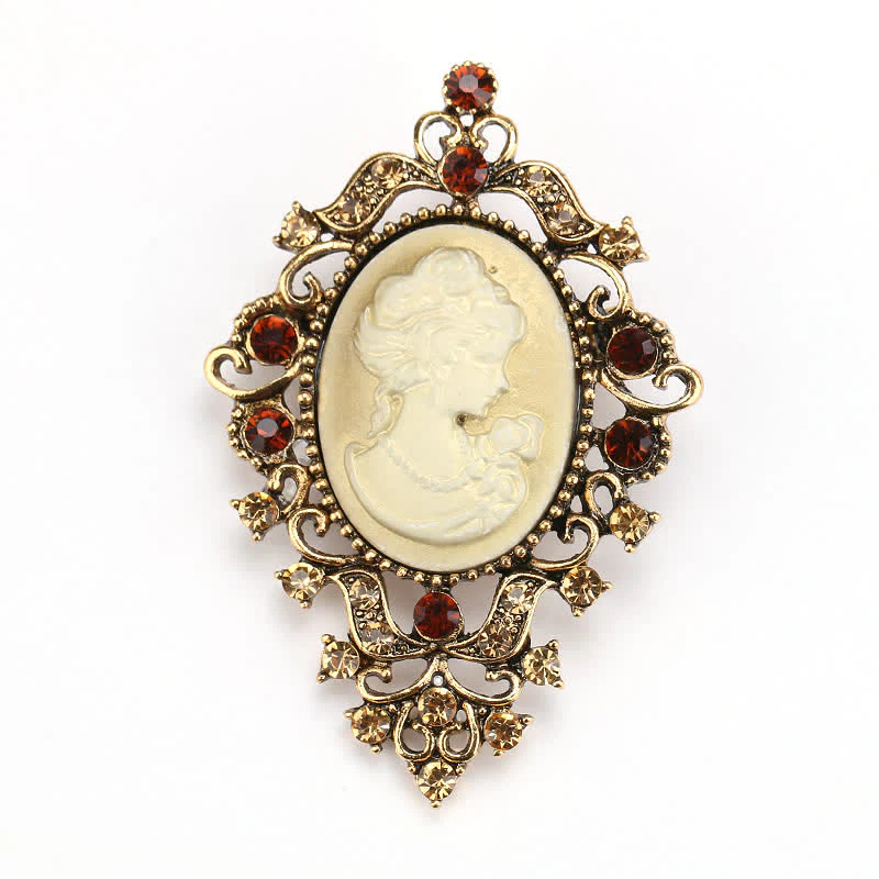 Women's Palace Beauty Queen Cameo Brooch - Image 4