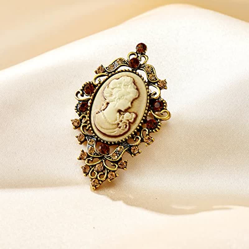 Women's Palace Beauty Queen Cameo Brooch - Image 5