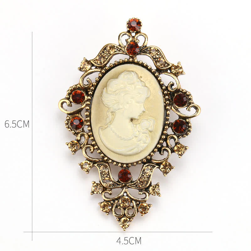 Women's Palace Beauty Queen Cameo Brooch - Image 7