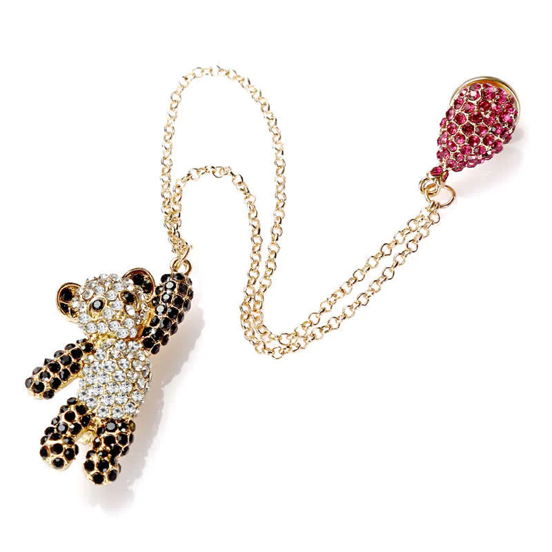 Women's Panda Sparkling Body Brooch - Image 5