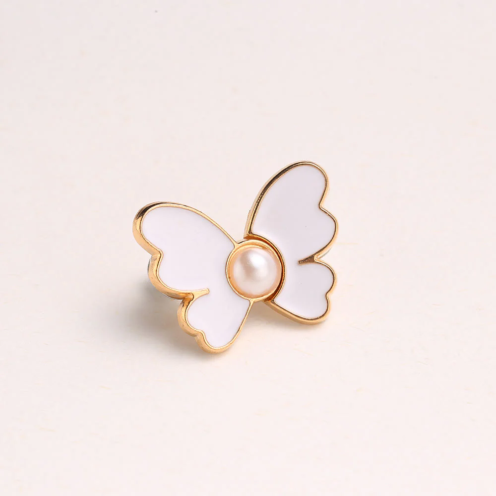 Women's Pearl & Butterfly Nail-Free Pants Belt Clip - Image 6